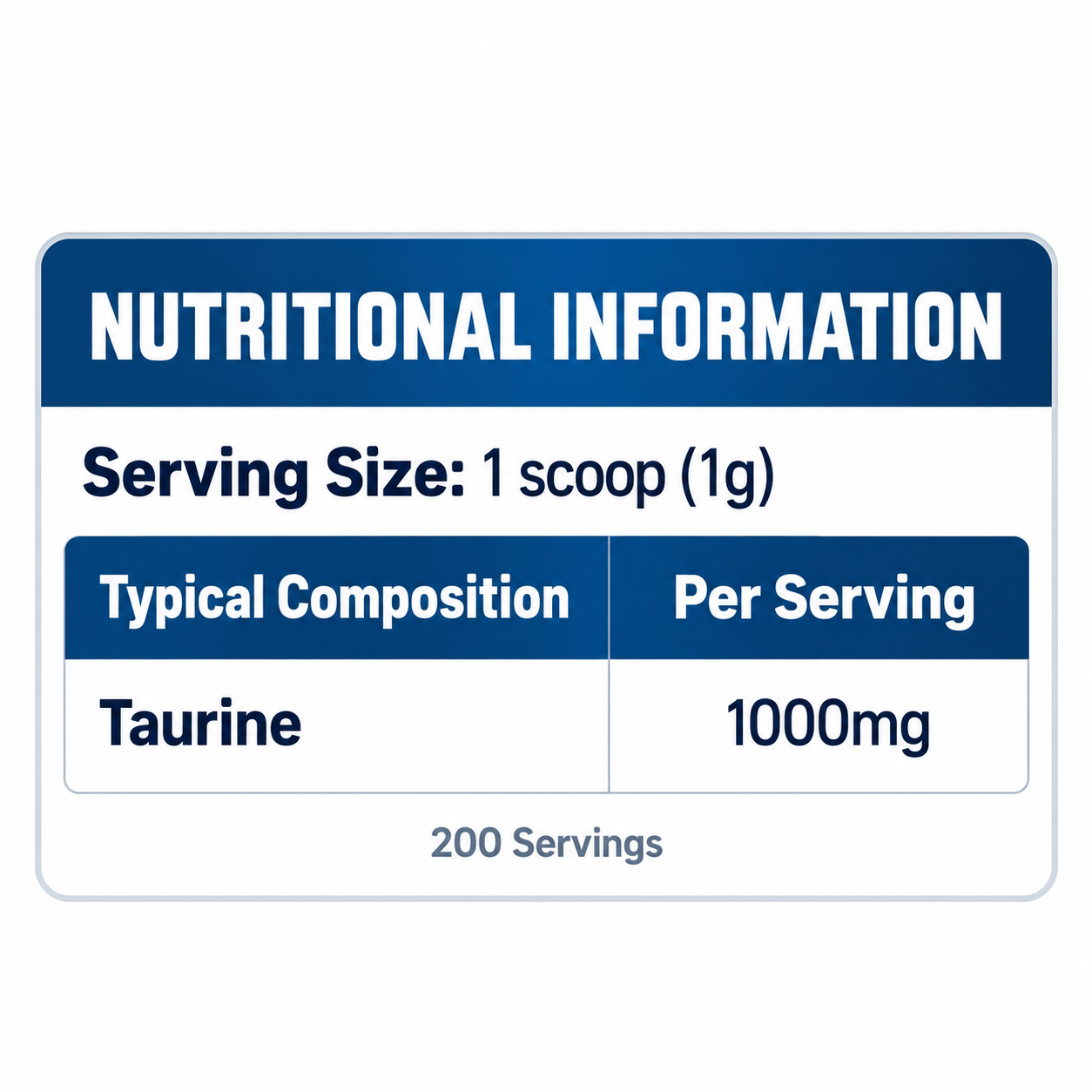 Съдържание на:Applied Nutrition Taurine 200g